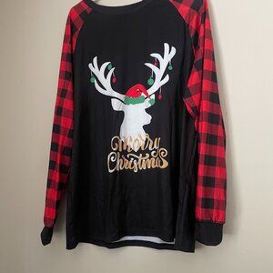 Adult Christmas Reindeer Long-Sleeve Shirt
